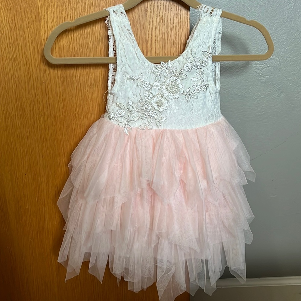 Lace and tulle beautiful flower girl/ fancy dress